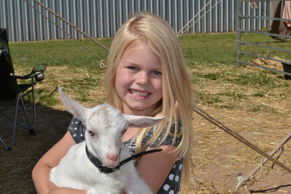 Kaja Robinson, from Inverell was a fan of the Saanen kid goat.